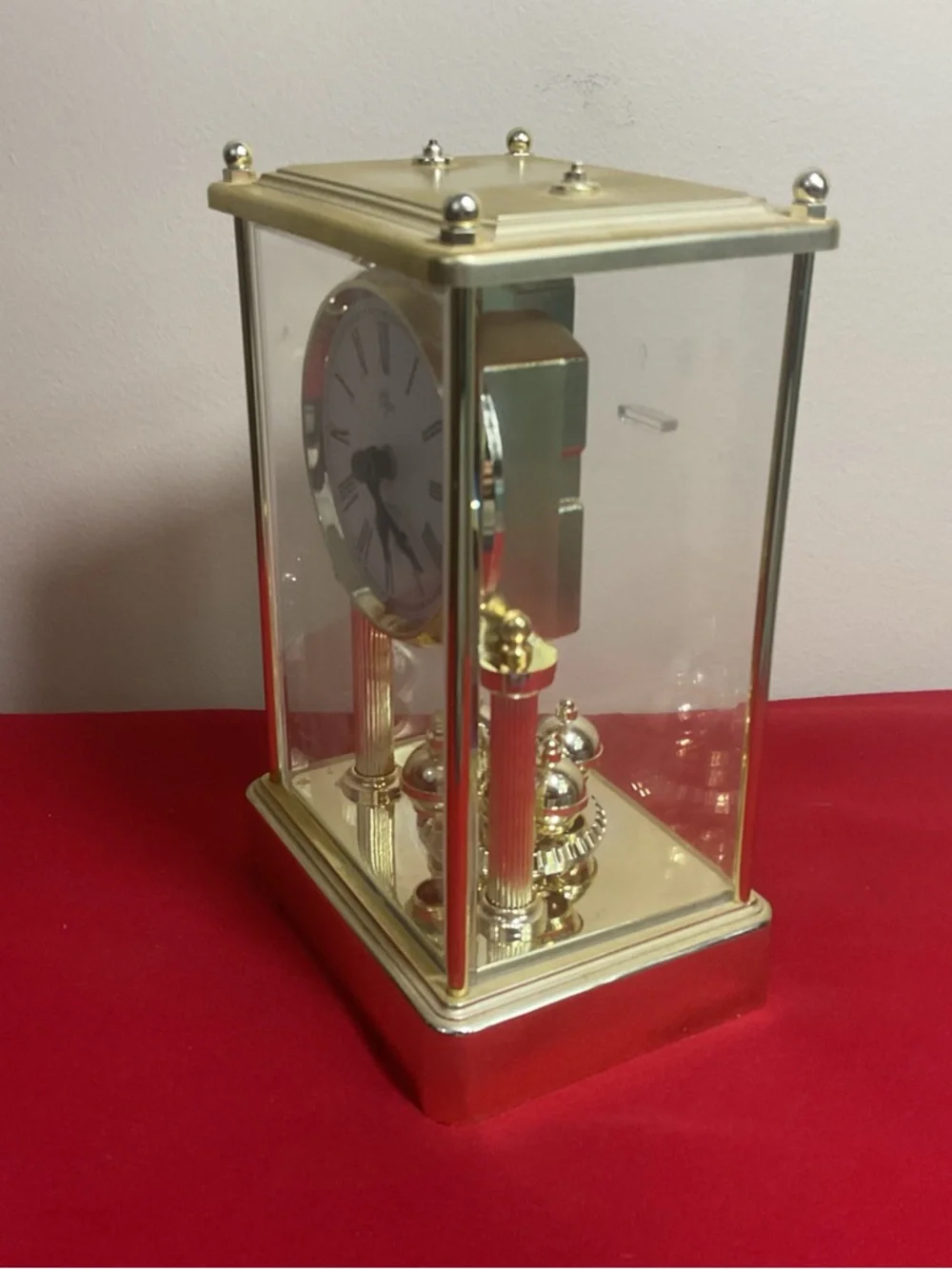 Elgin Quartz Anniversary Mantel Clock – Made in Japan, Classic Gold Tone